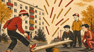 Нога бьёт по доске, и двенадцать палочек взлетают в воздух