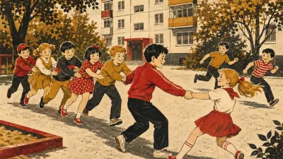 Дети-«невод» ловят разбегающихся «рыбок»